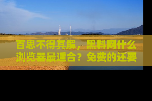 百思不得其解，黑料网什么浏览器最适合？免费的还要能吃瓜太难了！