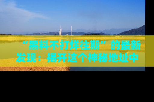 “黑料不打烊往期”的最新发现：揭开这个神秘地址中的爆笑黑料面纱