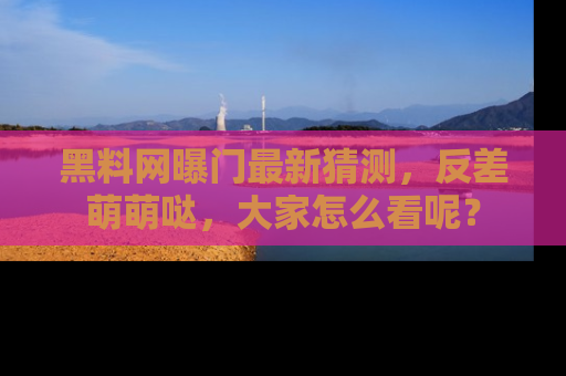 黑料网曝门最新猜测，反差萌萌哒，大家怎么看呢？