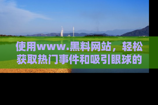 使用www.黑料网站，轻松获取热门事件和吸引眼球的黑料