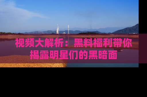 视频大解析：黑料福利带你揭露明星们的黑暗面