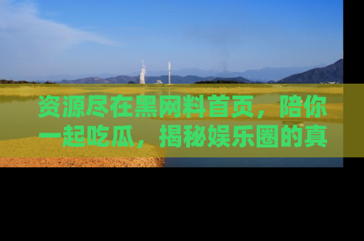 资源尽在黑网料首页，陪你一起吃瓜，揭秘娱乐圈的真实内幕